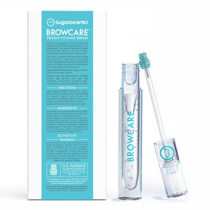 SugarbearPRO LashCare Vitamin Serum with Peptides MSM and Biotin | Vegan Formula | 3 Month Supply for Fuller Healthier Looking Lashes