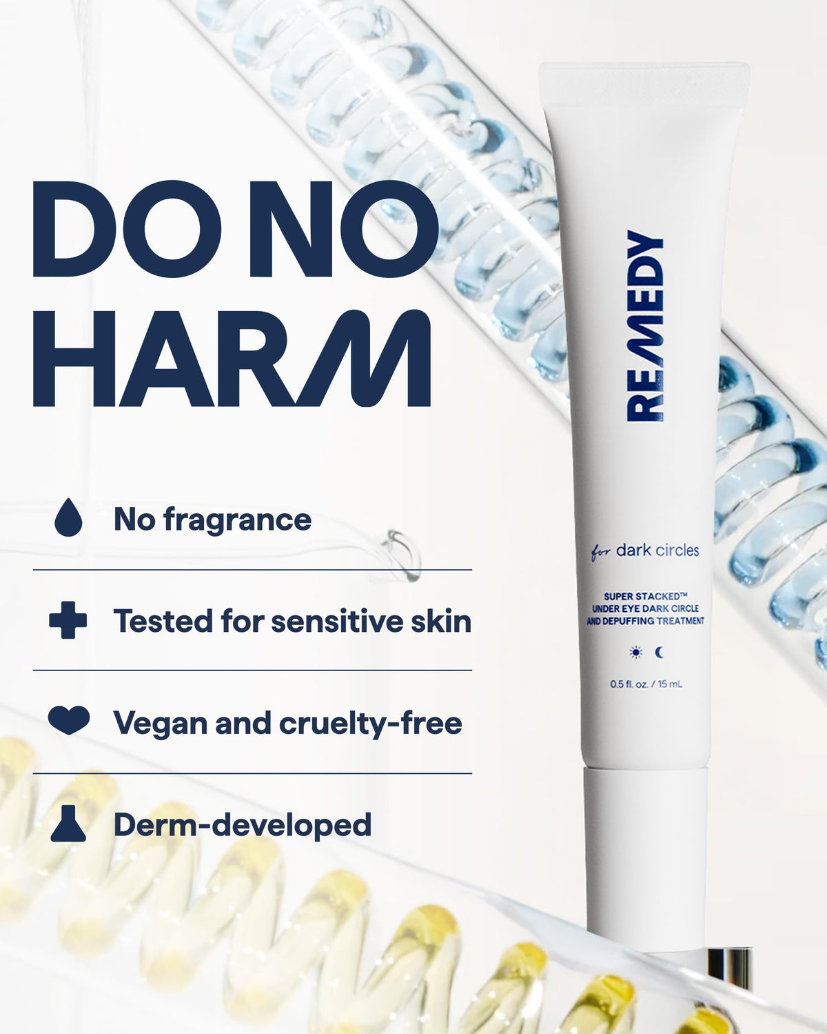 REMEDY Dark Circles Reducing Advanced Eye Cream with Caffeine, Niacinamide, Remedy Science