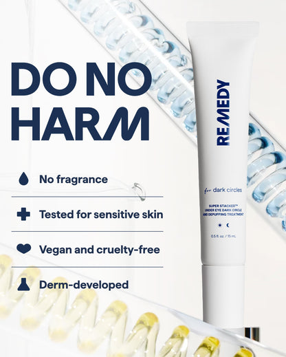 REMEDY Dark Circles Reducing Advanced Eye Cream with Caffeine, Niacinamide, Remedy Science