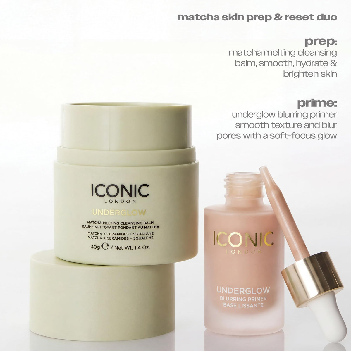 ICONIC LONDON Underglow Matcha Cleansing Balm | Makeup Remover, 1.41 oz ICONIC LONDON