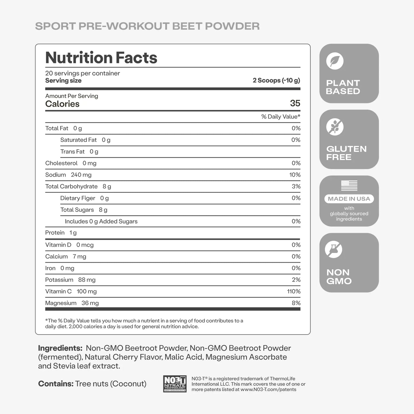 Humann SuperBeets Sport Endurance Pre Workout Powder, Nitric Oxide Supplement, NSF Certified, Stimulant & Caffeine Free, Made with Beet Root, Humann