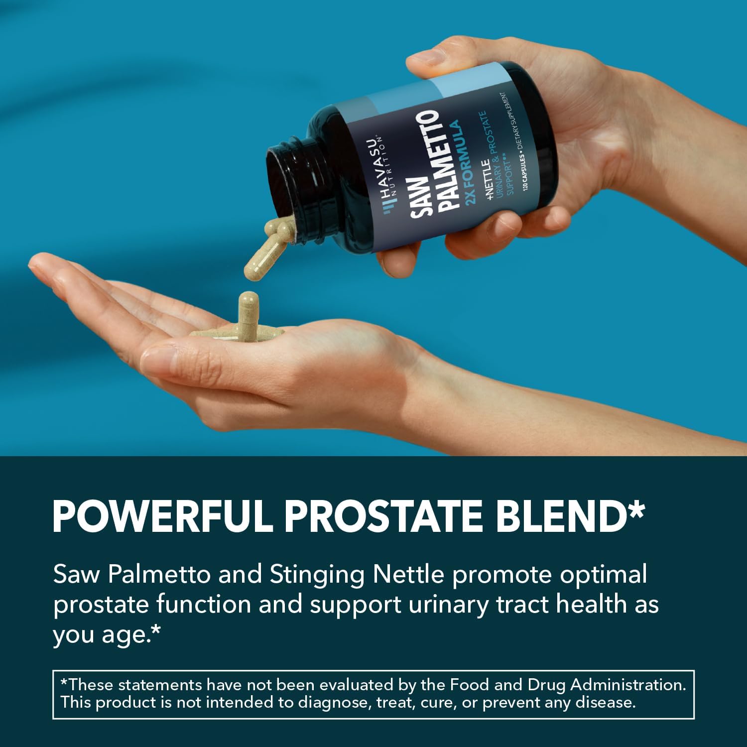 Saw Palmetto and Nettle Root Extract, Prostate Health Supplement, 120 Count | DHT Blocker and Prostate Health Supplement for Men, Supports Urinary Tract Health and Flow, Vegan, Non-GMO, 60-Day Supply Gsupps Australia