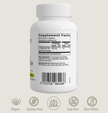BIOptimizers Probiotic Breakthrough – Lactobacillus Plantarum OM Probiotics & Prebiotics Health Supplement for Gut, Digestive & Immune Support Probiotics BIOptimizers