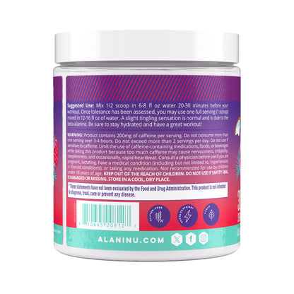 Alani Nu Pre Workout Powder Hawaiian Shaved ICE, Amino Energy Boost, Endurance Supplement, Sugar Free, 200mg Caffeine Alani Nu