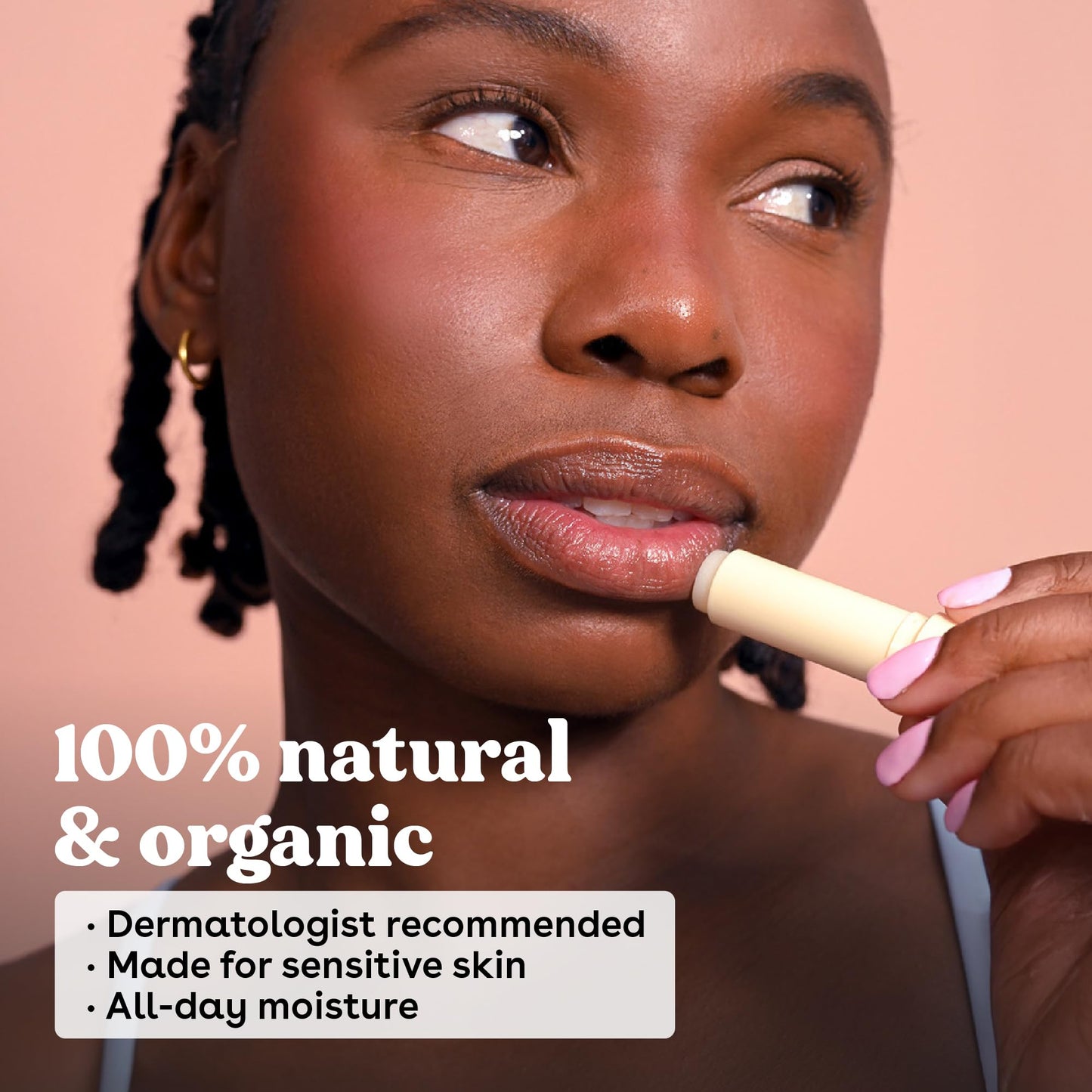 eos 100% Natural & Organic Lip Balm - Strawberry Sorbet, All-Day Moisture, Dermatologist Recommended for Sensitive Skin Care, Lip Care Products, 0.25 oz eos