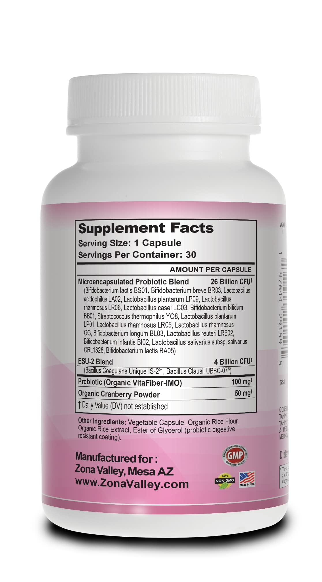 Zona Valley Belly Balance Woman 30 Capsules - Prebiotic and Microencapsulated probiotic Zona Valley buy australia supplements