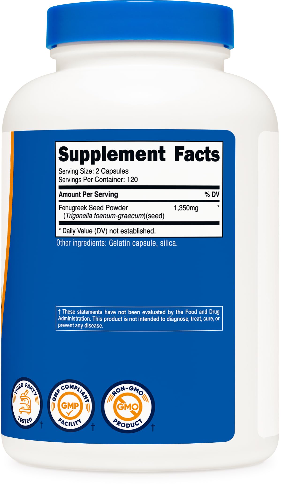 Nutricost Fenugreek Seed 1350mg, 240 Capsules - Gluten Free, Non-GMO, 675mg Per Capsule Nutricost