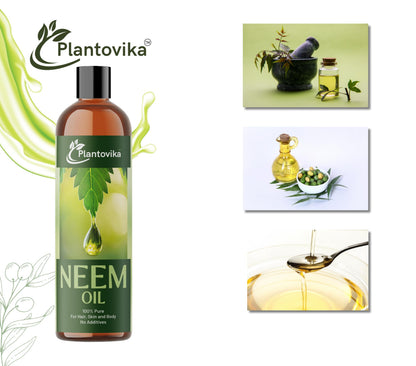 Plantovika Pure Neem Oil (16 Oz) - 100% Cold Pressed, All Natural Concentrate, Unrefined, Multipurpose, Seed Extract Plantovika