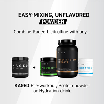 Kaged L-Citrulline Powder | Unflavored | Enhanced Pumps | Improve Muscle Vascularity | Nitric Oxide Booster | Supplements for Men & Women | 100 Servings Kaged