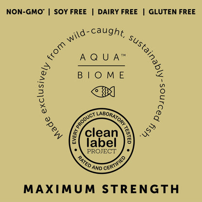 Aqua Biome by Enzymedica Omega 3 Fish Oil Maximum Strength - 120 Softgels | Fish Oil Omega 3 Fatty Acid Supplement for Women & Men, Source of DPA, EPA, & DHA, Heart & Brain Health Support, Gluten Free Gsupps Australia