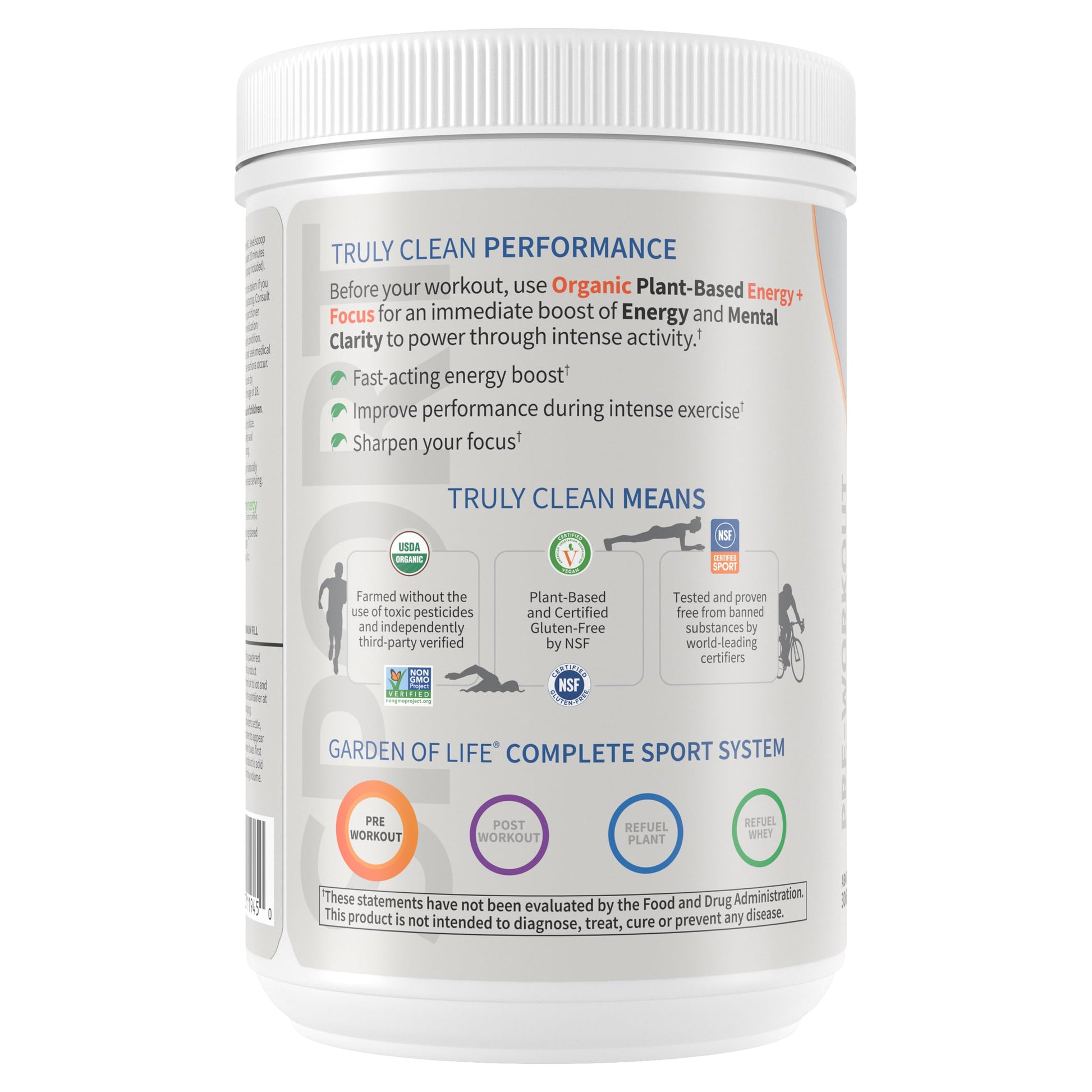 Garden of Life Sport Organic Plant Based Energy + Focus Clean Pre Workout Powder, with 85mg Caffeine, Natural No Booster, B12, Vegan, Gluten Free, Non-GMO, BlackBerry, 15.3 Oz Garden of Life buy australia supplements