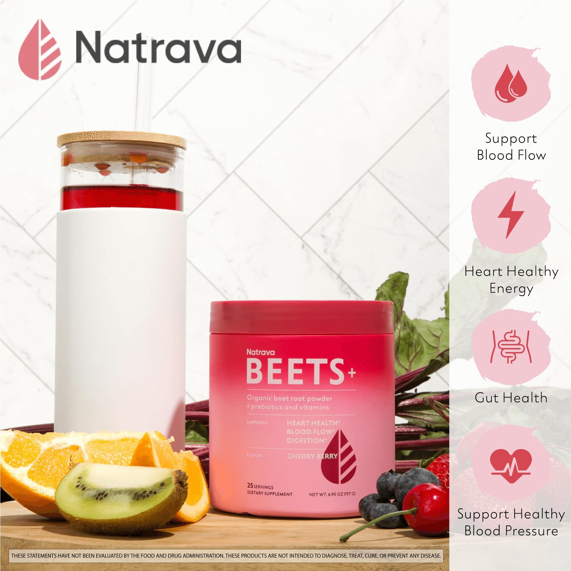 Natrava Beets+ Organic Beet Root Powder Blend Fortified with Vitamins & Prebiotics for Heart Healthy Energy & Nitric Oxide Production Natrava buy australia supplements