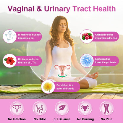 NATURE TARGET Probiotics for Women, 100 Billion CFUs Probiotic with Digestive Enzymes & Prebiotics, Vaginal Probiotics with Cranberry for Urinary Tract Health NATURE TARGET