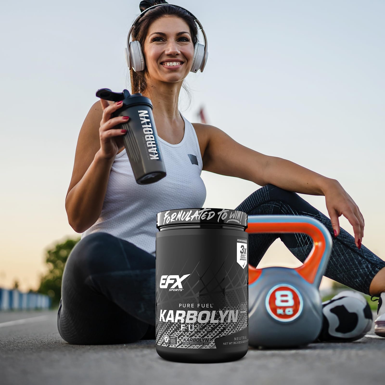 EFX Sports Karbolyn Fuel | Fast-Absorbing Carbohydrate Powder | Carb Load, Sustained Energy, Quick Recovery | Stimulant Free | 20 Servings (Neutral) EFX Sports buy australia supplements