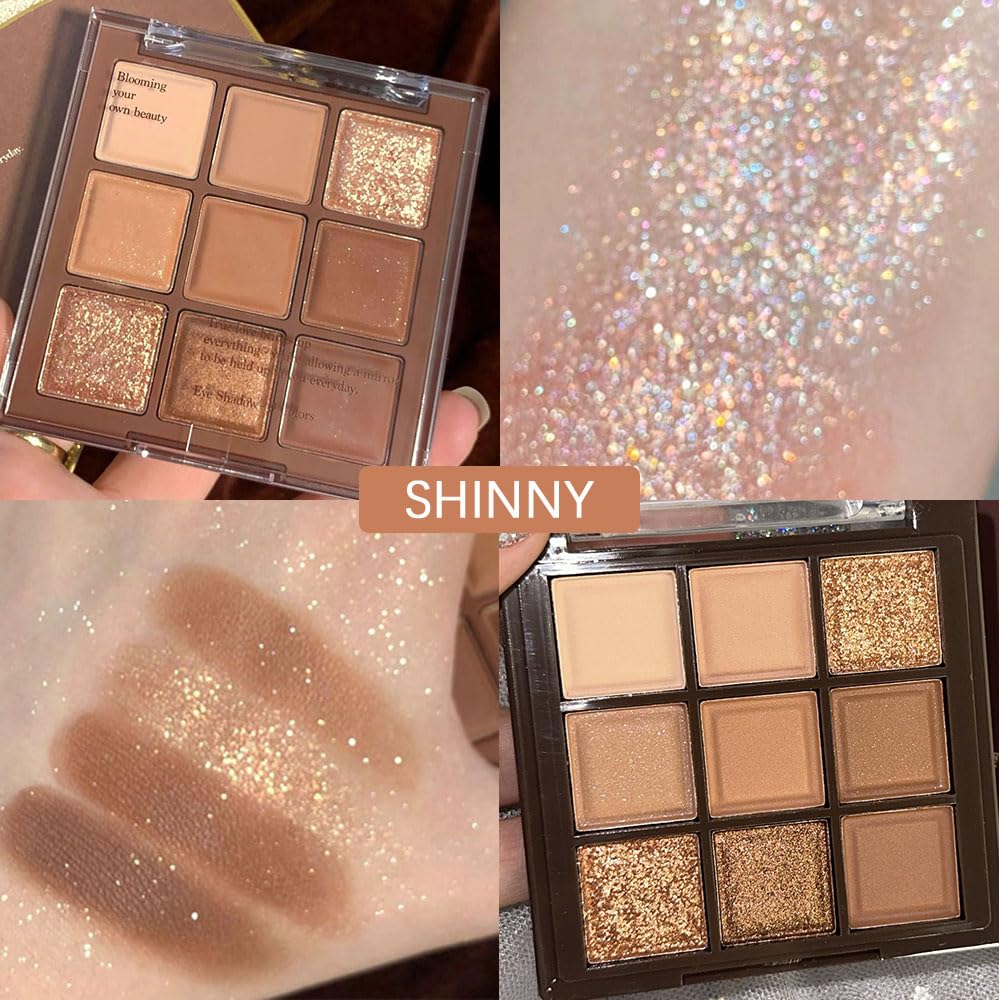 CAKAILA Brown Eyeshadow Palette-Neutral Nude Brown Smokey Eye Shadow Palette,Rose Gold Bronze Naked Cream Eyeshadow Palette Makeup,Natural Eyeshadow for Eyes Long Lasting Naturing-Looking CAKAILA
