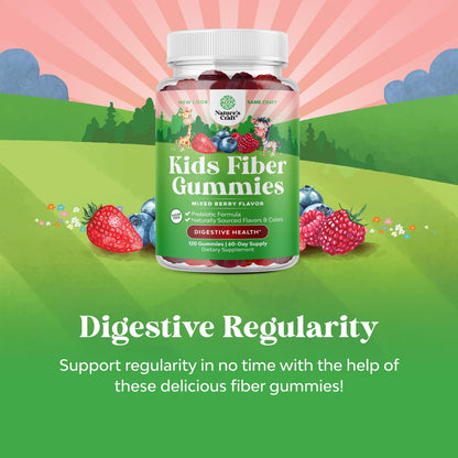High Prebiotic Fiber Gummies for Kids - Digestive Health Support - 120 Ct | Fiber for Kids Regularity & Gut Health Support - Dietary Fiber Supplements - Immune Gummies with Chicory Root - Non GMO Gsupps Australia