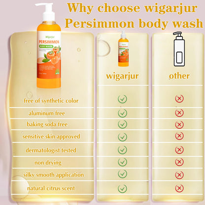 wigarjur Persimmon Body Wash for Old People Smell, Natural Deodorant Bar wigarjur