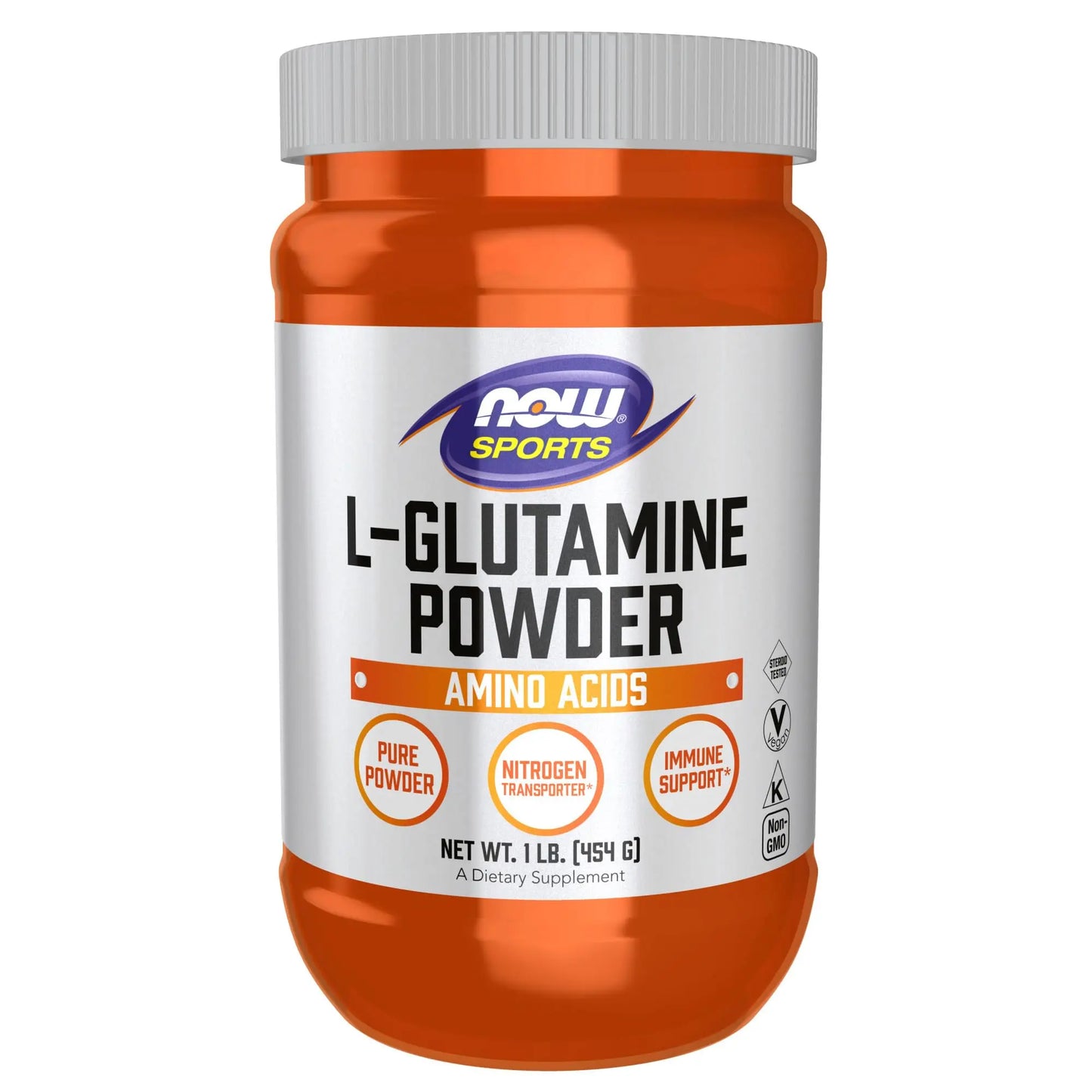 NOW Foods Sports Nutrition, L-Glutamine Pure Powder, Nitrogen Transporter*, Amino Acid, 1-Pound NOW Foods
