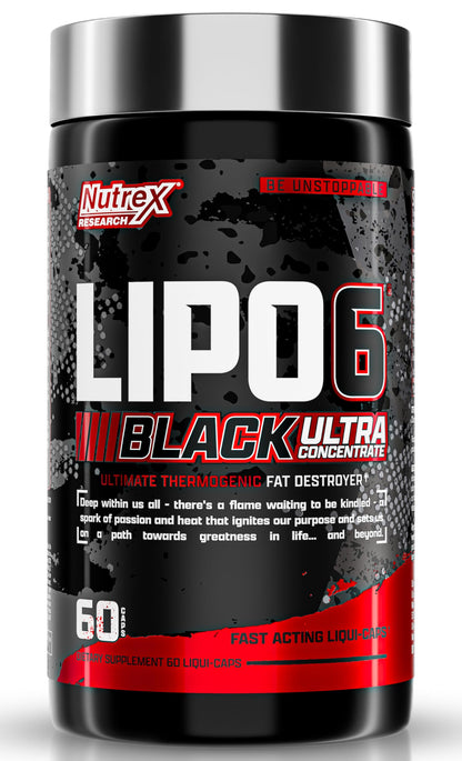 Nutrex Research Lipo-6 Black Ultra Concentrate | Thermogenic Energizing  Supplement, Increase , Energy & Intense Focus |Capsule, 60Count Nutrex Research