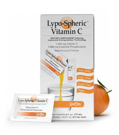 LivOn Laboratories Lypo–Spheric Liposomal Vitamin C 1000mg - No Sugar, Immune Support, Plant Based - Easy to Swallow, Absorbable - Non–GMO, Gluten Free LivOn Laboratories
