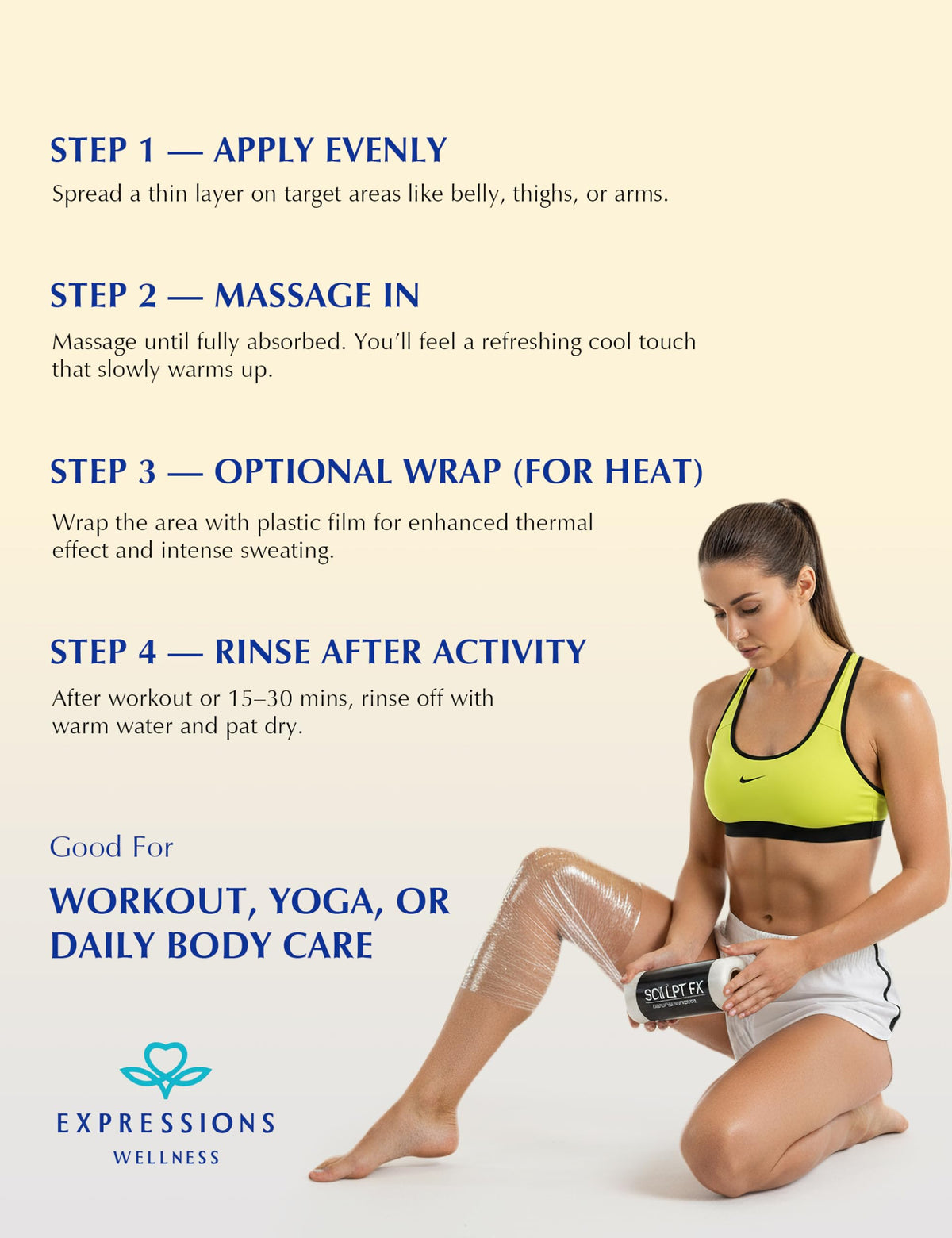 EXPRESSIONS WELLNESS Cryo Thermo Firming Gold Gel for Cellulite EXPRESSIONS WELLNESS