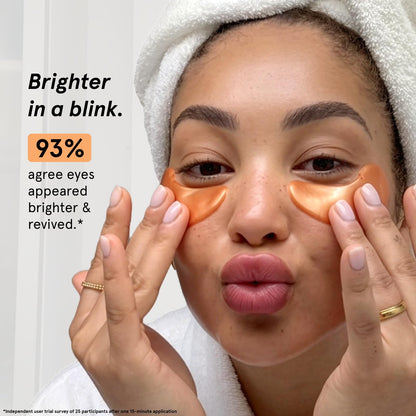 grace & stella New Brightening Eye Patches for Dark Circles (24 Pairs) - Vitamin C Under Eye Patches for Puffiness - Perfect Gifts for Women & Morning Skin Care Routine, Vegan Under Eye Mask grace & stella