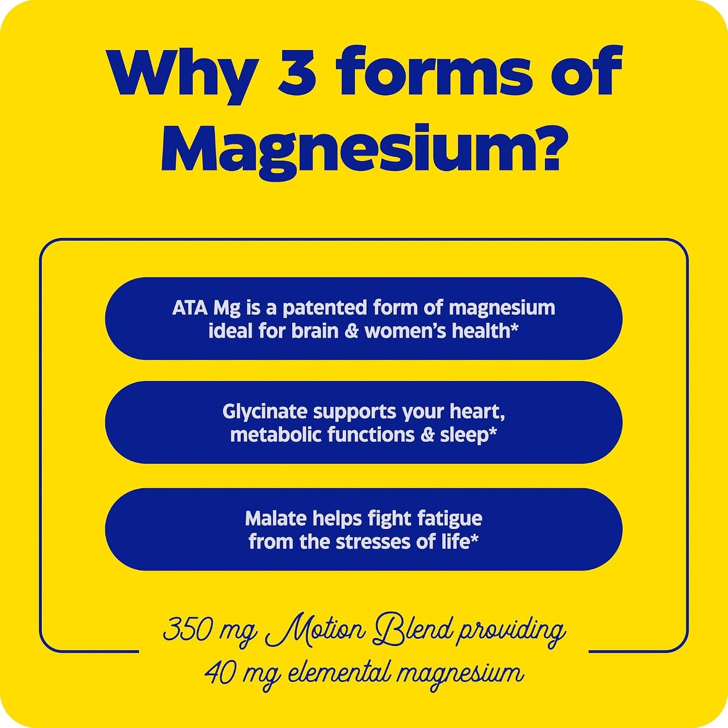 Enzymedica Magnesium Motion Supplement for Women & Men - Triple Magnesium Complex, ATA Mg, Malate & Glycinate, Muscle & Bone Health Support Capsules, High Bioavailability, Vegan, Gluten Free- 120 Caps Gsupps Australia