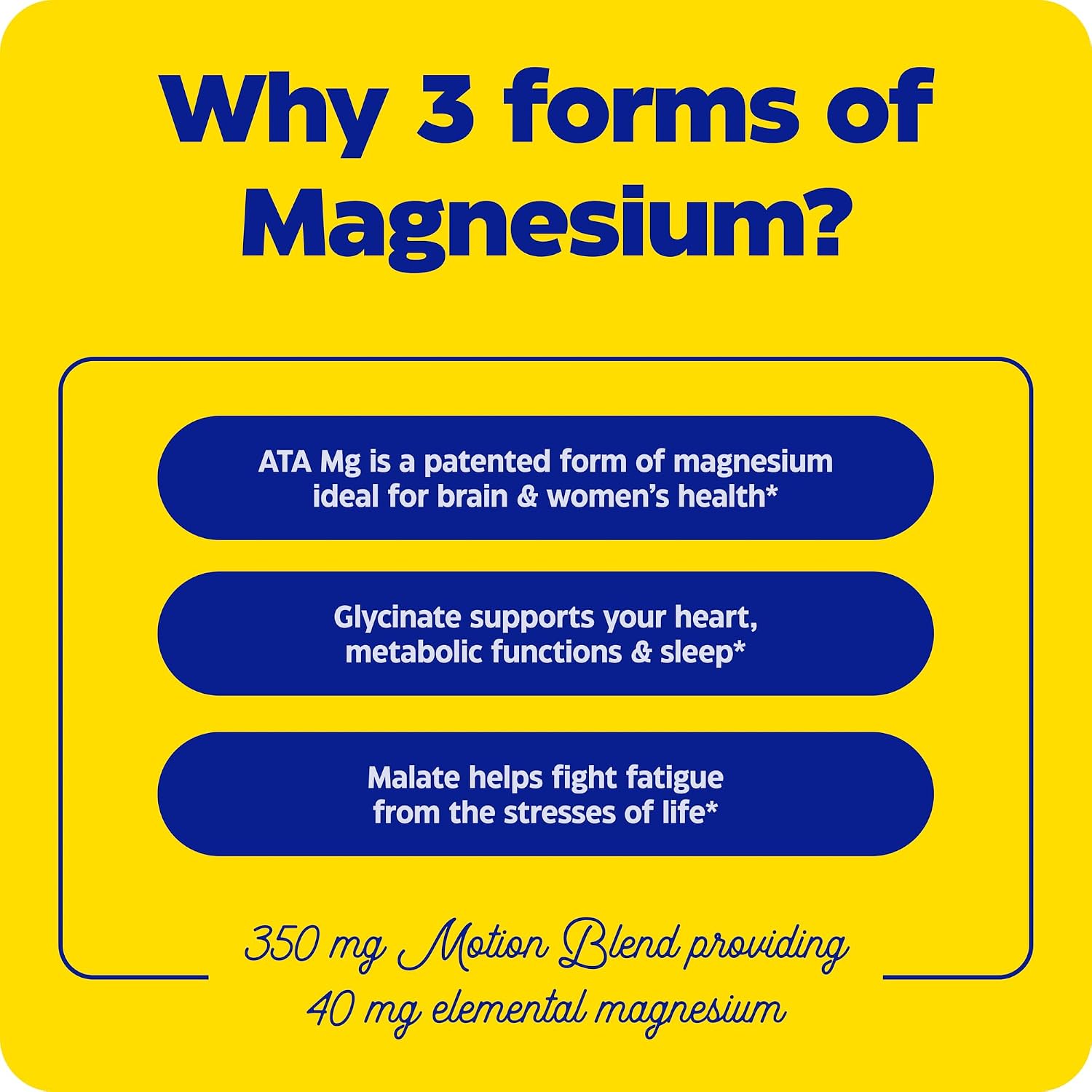 Enzymedica Magnesium Motion Supplement for Women & Men - Triple Magnesium Complex, ATA Mg, Malate & Glycinate, Muscle & Bone Health Support Capsules, High Bioavailability, Vegan, Gluten Free- 120 Caps Gsupps Australia