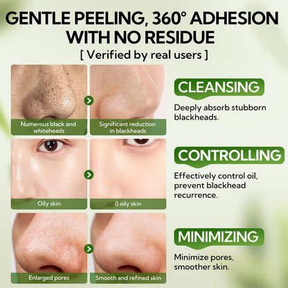 LANBENA 3.0 Bamboo Charcoal Blackhead Remover Mask, Nose Pore Strips, 60pcs LANBENA