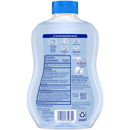 Dial Antibacterial Defense Foaming Hand Soap + Aloe, Spring Water Scent, 30 Fl Oz Hand Soap Refill (4 Pack), Dermatologist-Tested, Gentle on Skin Dial