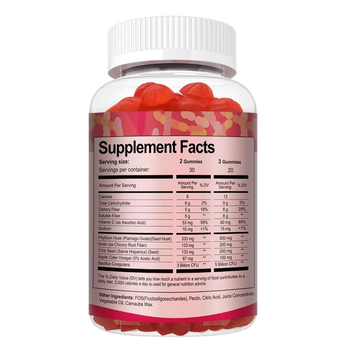9-in-1 Probiotic Prebiotic Fiber Gummies for Adults & Teens 16G Fiber per Serving, Psyllium Husk Fiber Supplement with 5 Billion CFU Bacillus Coagulans Totaria