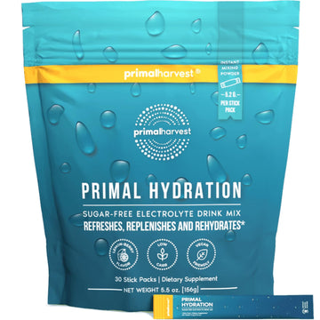 Primal Harvest Electrolytes Powder Packets Primal Hydration, Easy Open Packets, Energy Drink Mix (Lemon Berry, 30 Packs) (1 Bag) Primal Harvest buy australia supplements