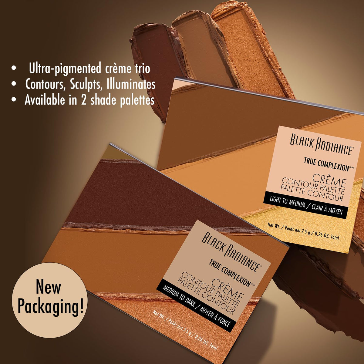 Black Radiance True Complexion Creme Contour Palette, Medium to Dark, 7.5 Gram Black Radiance