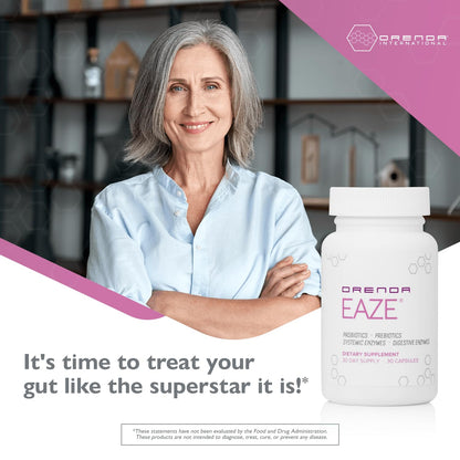 Orenda Eaze®: Gut Wellness Capsules | 6-in-1 Digestive Support with Probiotics, Endospores, Peptizyme-SP EN, Prebiotics, and Digestive Enzymes Orenda International
