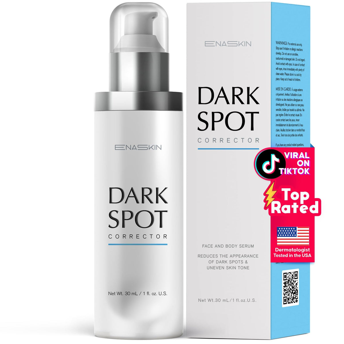 EnaSkin Dark Spot Corrector & Remover Serum for Face & Body, Niacinamide EnaSkin