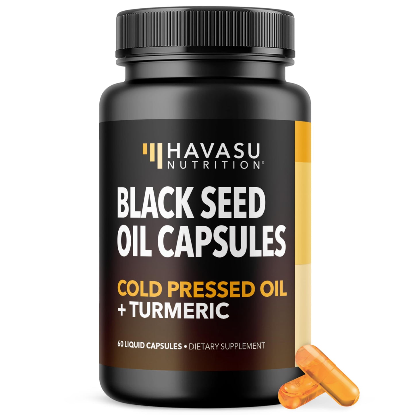 Black Seed Oil Capsules, Vegan, Non-GMO, Cold-Pressed Nigella Sativa, 90ct | 1500mg Per Serving Black Cumin Supplement for Skin Health, Immune Function, and Digestive Health, Unflavored, 30 Servings Gsupps Australia