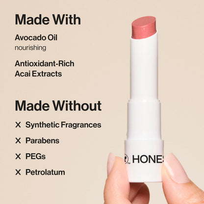 Honest Beauty Tinted Lip Balm, Cruelty-Free, Vegan, Moisturizing, Plum Drop Honest Beauty