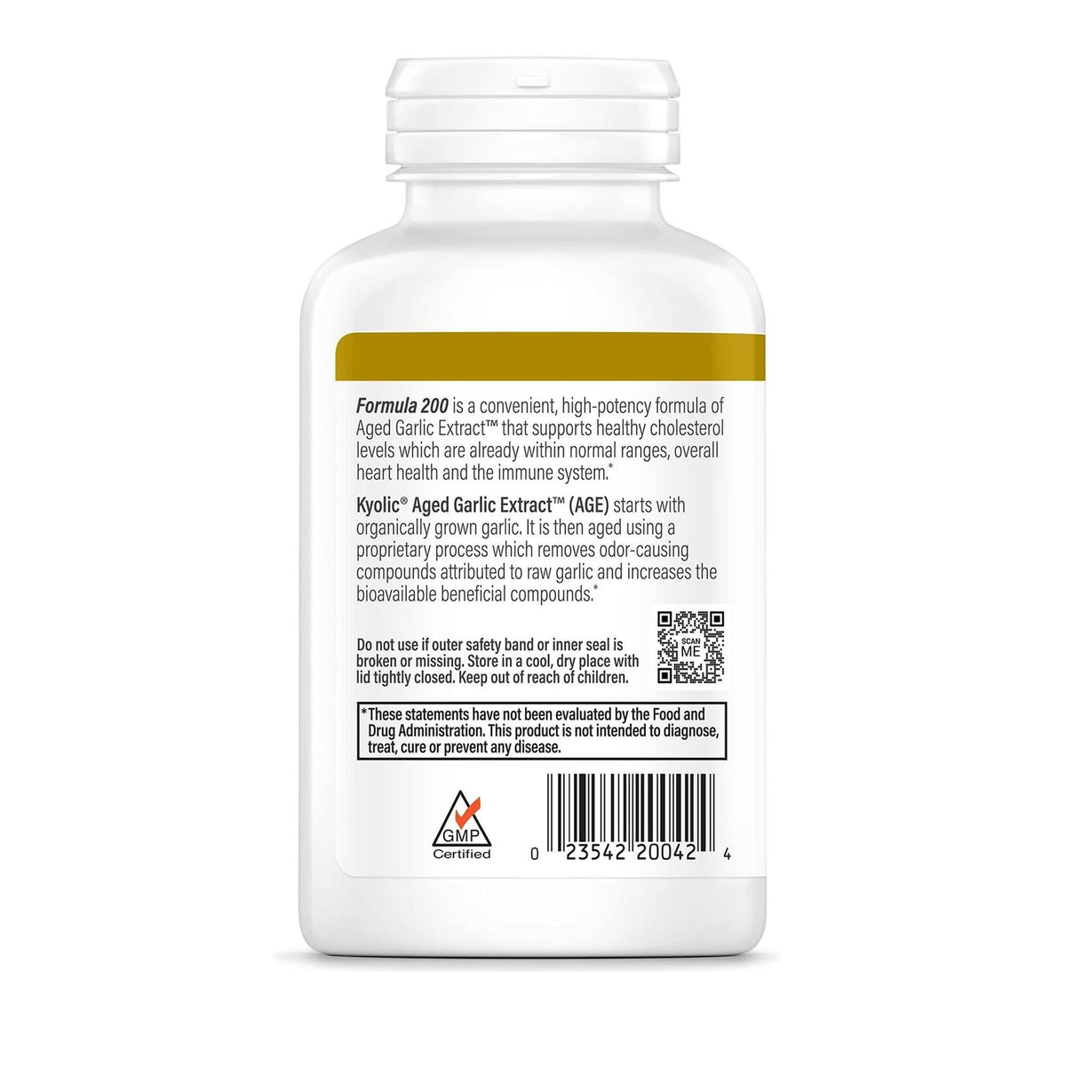 Kyolic Aged Garlic Extract Formula 200, Cardiovascular & Immune*, Reserve, 120 Capsules Kyolic