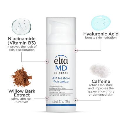 EltaMD AM Restore Daily Facial Moisturizer, Lightweight, 1.7 oz EltaMD