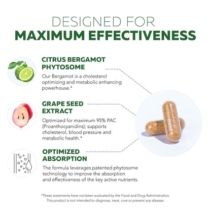 SoActive Bergamot: 2.5X More Effective, Italian Citrus Bergamot Phytosome - Clinically Validated | Enhanced with Grape Seed Extract Triquetra Health