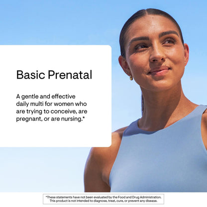THORNE - Basic Prenatal - Well-Researched Folate Multi for Pregnant & Nursing Women - Includes 18 Vitamins & Minerals, Plus Choline - Third-Party Certified THORNE