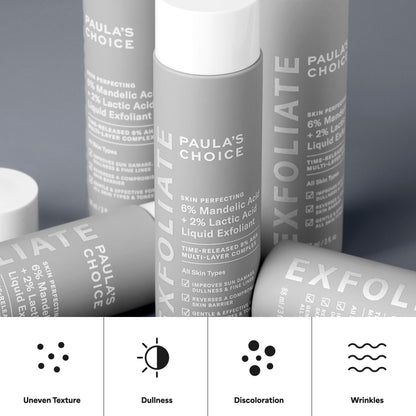 Paula's Choice 6% Mandelic + 2% Lactic Acid Liquid Exfoliant, 3 Fl Oz Paula's Choice