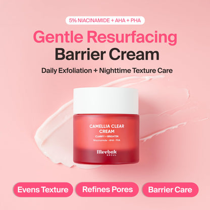 Meebak Camellia Cream, Daily Exfoliating Pore Cream, Night Cream Meebak