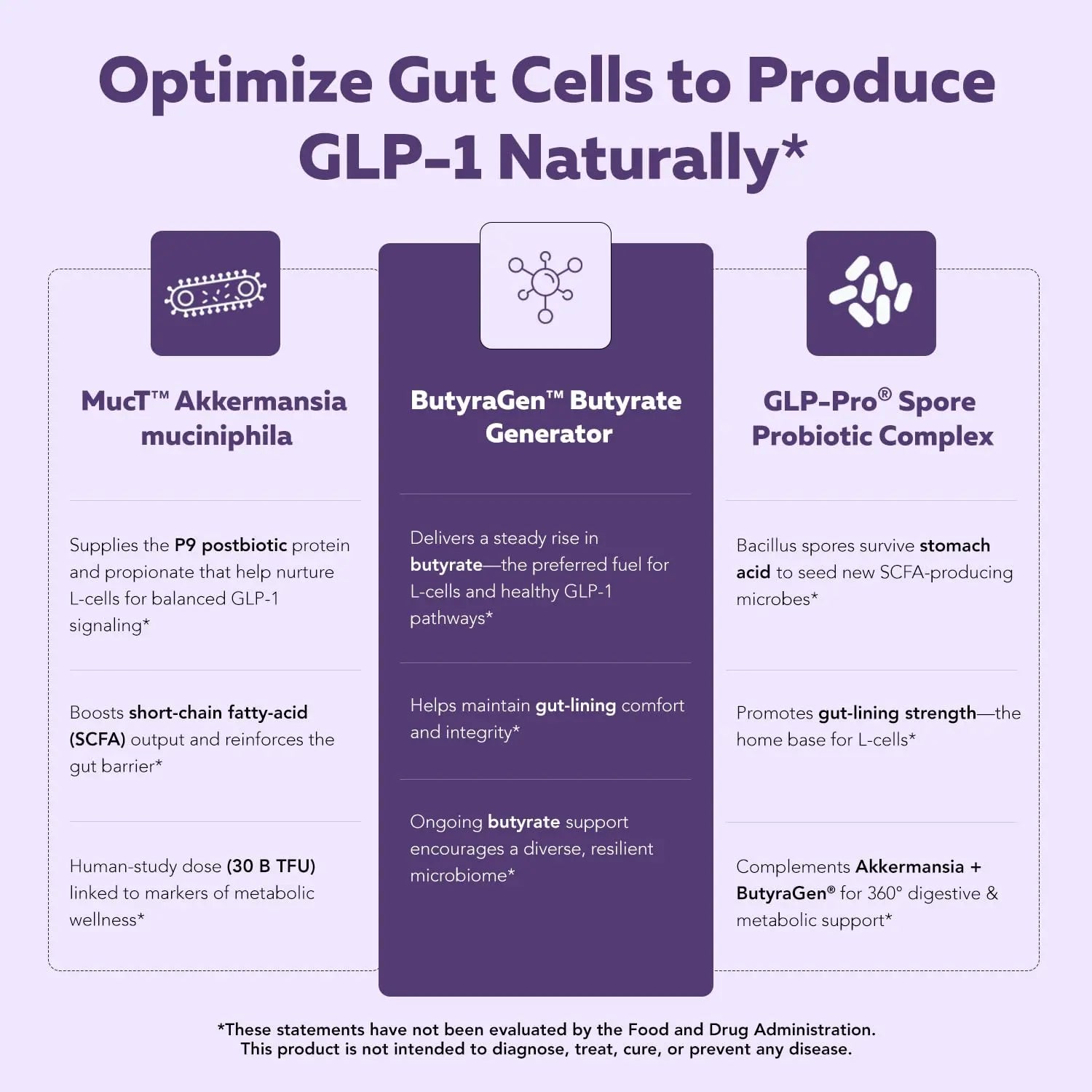 GLP-Pro™: Probiotic & Postbiotic Blend for Natural GLP-1 Support — Akkermansia MucT™, ButyraGen® Butyrate Generator & Spore Bacillus — Healthy Appetite, SCFA & Metabolic Balance — 30 Count Triquetra Health buy australia supplements