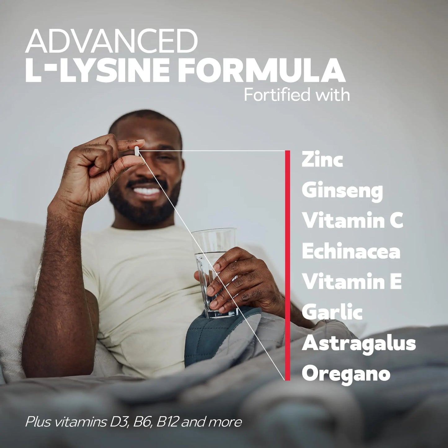 Bravado Labs L-Lysine 250mg Capsules – Immune & Cold Sore Support – Vegan, Non-GMO, Allergen-Free, 3rd-Party Tested Bravado Labs
