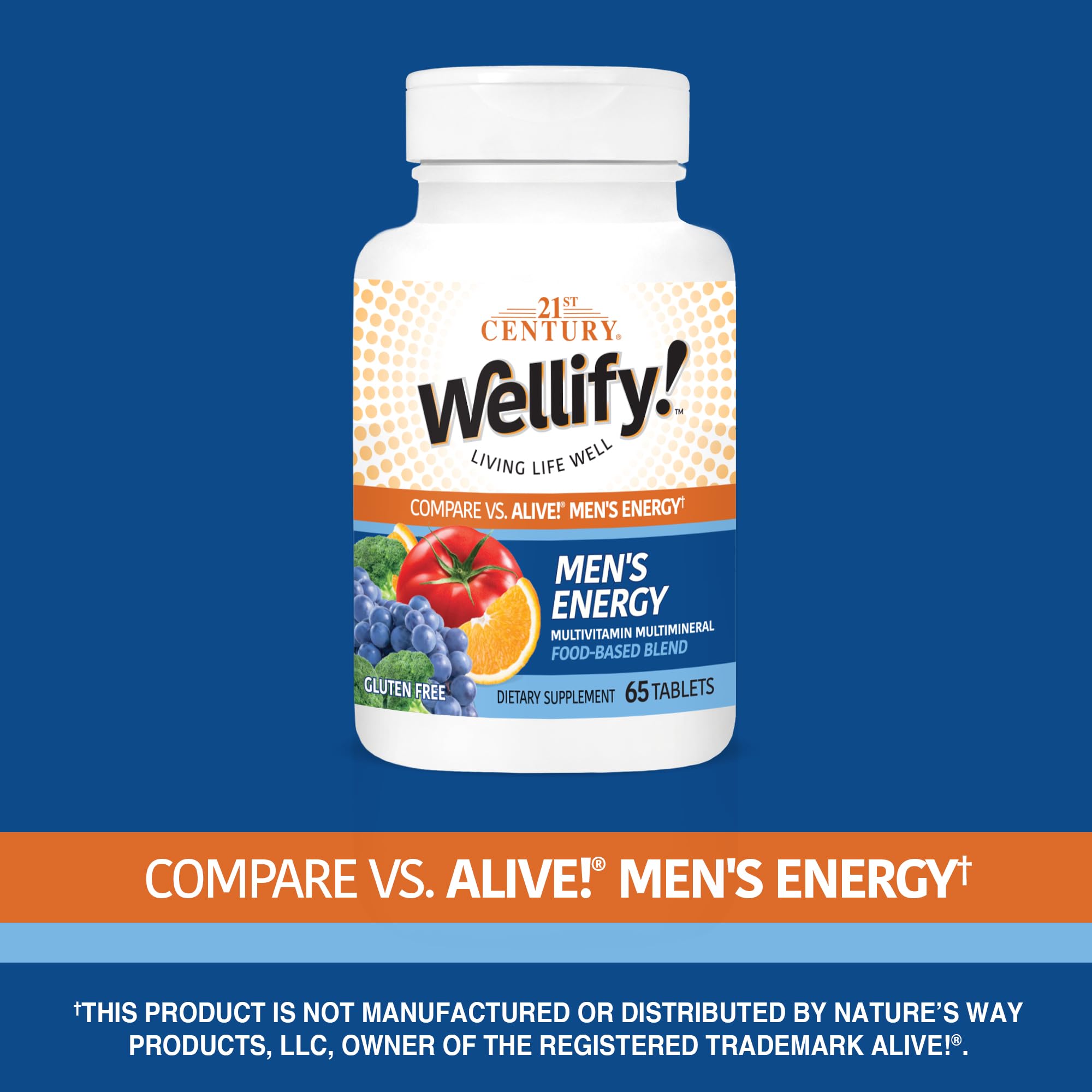 21st Century Wellify Men's Energy Multivitamins with Minerals, 65 Count 21st Century buy australia supplements