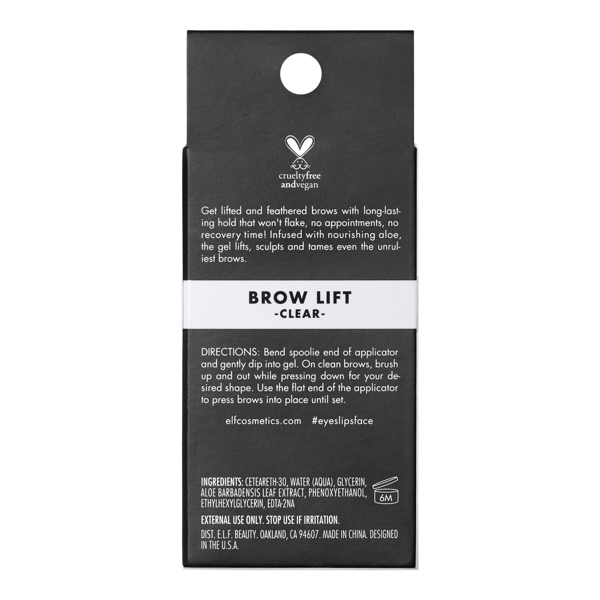 e.l.f. Brow Lift, Clear Eyebrow Shaping Wax For Holding Brows In Place, Creates A Fluffy Feathered Look, Vegan & Cruelty-Free, Clear e.l.f.