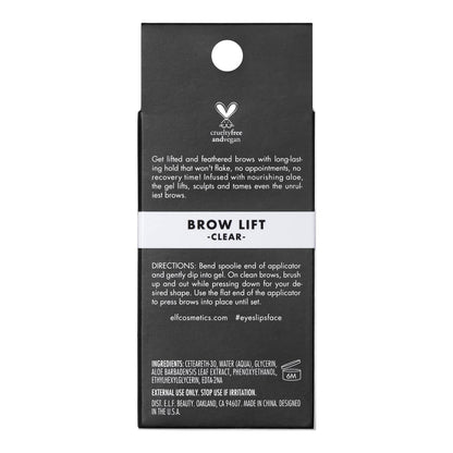e.l.f. Brow Lift, Clear Eyebrow Shaping Wax For Holding Brows In Place, Creates A Fluffy Feathered Look, Vegan & Cruelty-Free, Clear e.l.f.