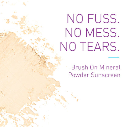 BOB KIDS SPF 30 Brush On Mineral Powder Sunscreen, Broad Spectrum Protection, Water Resistant 80 Mins, Fragrance Free Brush On Block