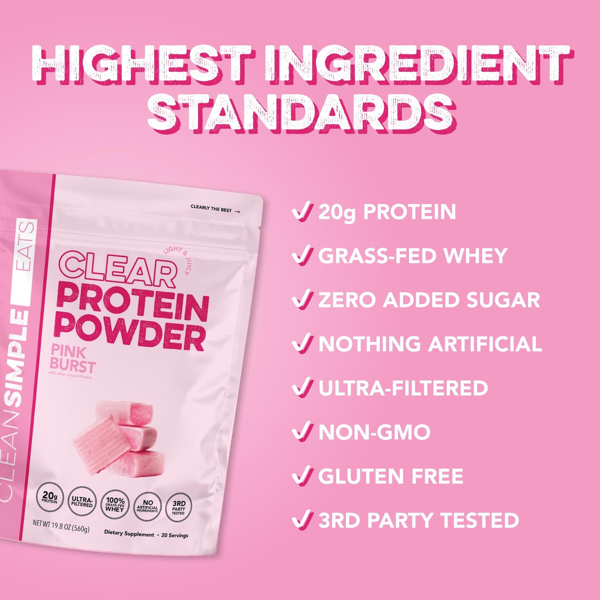 Clean Simple Eats Clear Protein Drinks, 20G Grass Fed Whey Protein Isolate, Ultra Filtered, Light & Refreshing Beverage, Low Lactose, No Artificial Ingredients, Clean Simple Eats buy australia supplements